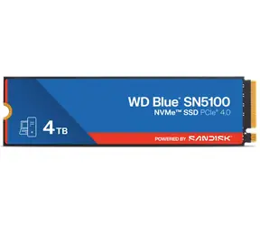 WD Blue SN5100 4TB / M.2 SSD 2280 NVMe / PCIe Gen4 x4 / čtení: 6900 MBps / zápis: 6700 MBps / 5y