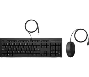 HP 225 černá / Drátový set klávesnice a myši / USB-A / 1200 dpi