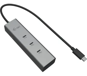 i-tec USB-C Charging Metal Hub stříbrná / USB-C hub / 5 portů USB-C / video 8K / Power Delivery 85 W