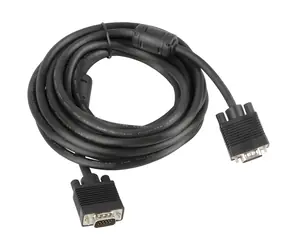 Lanberg CA-VGAC-10CC-0050-B černá / Propojovací kabel VGA / VGA (D-Sub) M-M / 5 m