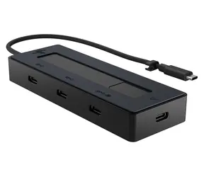 HP 4K USB-C Multiport Hub černá / USB hub / 4x USB-C / 65W PD / DisplayPort 4K