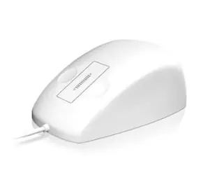 KeySonic Waterproof Mouse bílá / Myš / USB / silikonová / vodotěsná