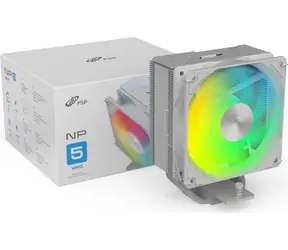 FSP NP5-WA bílá / Chladič CPU / 120 mm / 800-1600 RPM / 28 dB / 4 heatpipes / PWM / Intel + AMD