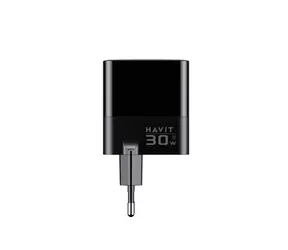 Havit UCLE001 černá / Nabíjecí adaptér / GaN / 30 W / 2x USB-A / USB-C / Power Delivery
