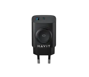 Havit UC132 černá / Nabíjecí adaptér / GaN / 2x USB-A / 4x USB-C / 22 W