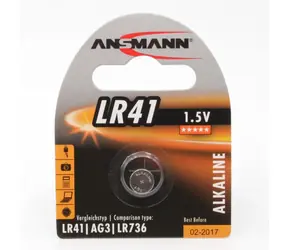 ANSMANN LR41 / Alkalická knoflíková baterie / AG3 / 1,5 V / 2 ks