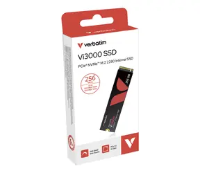 Verbatim Vi3000 256 GB / M.2 SSD / PCIe Gen3 x4 / RW: 3100/1300 MB/s / IOPS 100K/100K