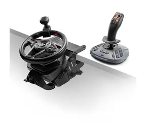 Thrustmaster T128 SimTask Farming Pack černá / Sada volantu, pedálů a joysticku / Force Feedback / PS5 / PC