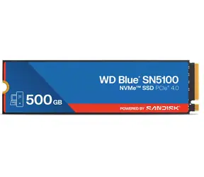 WD Blue SN5100 500 GB / M.2 SSD / PCIe Gen4 x4 / NVMe / R: 5000 MB/s / W: 4000 MB/s / 5y