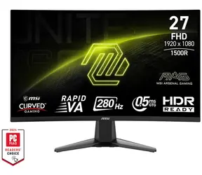 27" MSI MAG 276CXF černá / Monitor / FHD / Rapid VA / 280Hz / 0,5ms / 2x HDMI + 1x DP / VESA