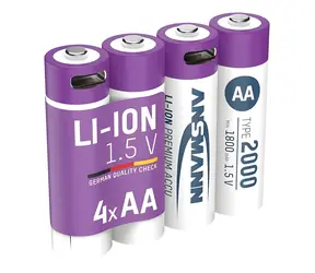 Ansmann 1312-0036 / Akumulátor / Li-Ion / AA / 1,5 V / 2 000 mAh / USB-C / 4 ks