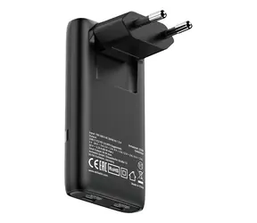 Verbatim GaN III Fold ´n´ Go Charger 2 Port černá / Cestovní nabíjecí adaptér / GaN / 65 W / 2x USB-C / QC / PD