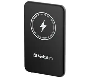 Verbatim Charge 'n' Go černá / Magnetická bezdrátová powerbanka / 5000 mAh / USB-C / MagSafe / 15–20 W