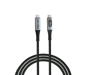 Verbatim Sync & Charge USB4 černá / Kabel USB-C na USB-C / 240 W / 40 Gbit/s / LED displej / 120 cm