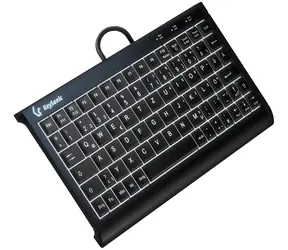 Keysonic KSK-3011ELC černá / Mini klávesnice / USB / QWERTZ DE / Integrovaný numpad / Podsvícení LED