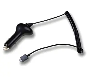 2GO černá / Autonabíječka / Micro-USB / 5 W / spirálový kabel