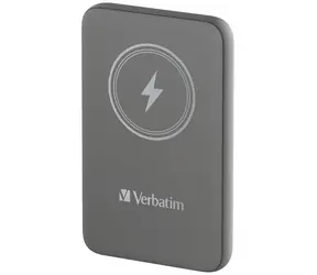 Verbatim Charge 'n' Go šedá / Magnetická bezdrátová powerbanka / 10000 mAh / USB-C / MagSafe / 15-20W