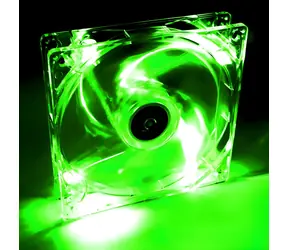 Akyga AW-12A-BG zelená / Ventilátor / 120 mm / zelená LED / Molex