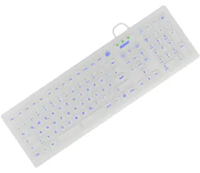 Keysonic KSK-8031INEL-Wh bílá / Průmyslová klávesnice / Silikon / 110 kláves / německé rozložení