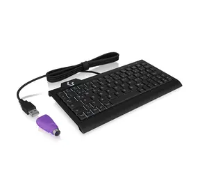 Keysonic KSK-3010ELC černá / Super mini klávesnice / USB / Podsvícená / UK