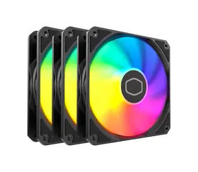 Cooler Master MasterFan MF120 Lite ARGB černá 3ks / Ventilátor / 120 mm / Kluzné ložisko / 30 dB, 1750 RPM / 70,5 CFM