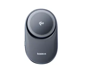 Baseus PrimeTrip VC1 Pro černá / Držák do auta s bezdrátovým nabíjením / Qi2 / 15W / do ventilační mřížky / USB-C