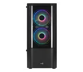 Aerocool Quantum v3 černá / PC skříň / ATX / 2x USB-A 3.0 / 1x USB 2.0 / 3x 120mm / bez zdroje / průhledná bočnice