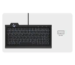 Keysonic KSK-3010ELC černá / Mini klávesnice / USB / QWERTZ DE / 78 kláves / Podsvícení LED