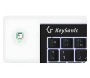 Keysonic KSK-3211ELU černá / Super Mini klávesnice / Touchpad / USB / LED podsvícení / DE