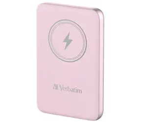 Verbatim Charge 'n' Go 10000mAh růžová / Magnetická bezdrátová powerbanka / USB-C / MagSafe / 15-20W