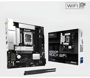 ASRock B860M ROCK WIFI / B860 / LGA 1851 / 2x DDR5 / PCIEx 16 / 2.5GLAN / Wi-Fi 6E / mATX