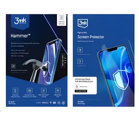 3mk All-Safe Hammer Full Wet Fitting / Ochranná fólie / Pro mobilní telefony / AIO / 25 ks