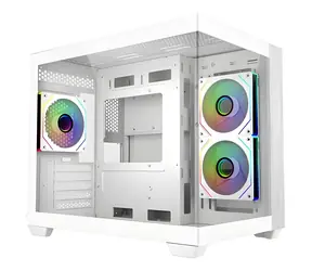 Cooler Master Elite 481 Wood bílá / PC skříň / Mid Tower / ATX / 2x USB-A 3.0 / 1x USB-C 3.2 Gen2x2 / 3x 120mm ARGB