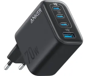 Anker Zolo černá / Nabíječka do sítě / 70W / 3x USB-C / USB-A