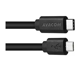 AVACOM USB Type-C - Micro USB černá / Datový a nabíjecí kabel / 100 cm