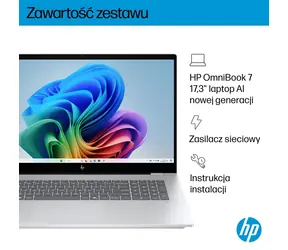 HP OmniBook 7 AI 17-dc0219nw stříbrná / Notebook / 17.3" FHD T / Core Ultra 5 226V 2.1GHz / 16GB / 1TB SSD