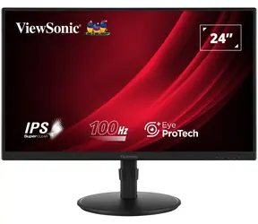 24" Viewsonic VA2408-HDJ černá / Monitor / IPS / 1920 x 1080 / 100 Hz / 5ms / 250 cd/m2 / HDMI + DP + VGA / Pivot / VESA