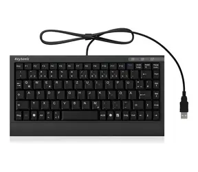 Keysonic ACK-595C+ černá / Mini klávesnice / SoftSkin / PS/2 a USB / US layout