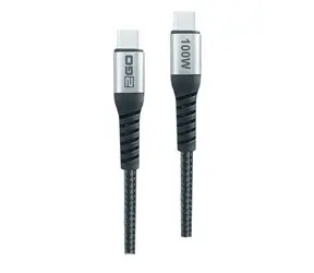 2GO USB-C - USB-C 2 m černá / Datový kabel / USB 2.0 / 100W