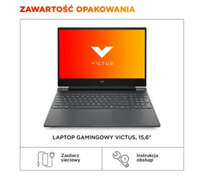 HP Victus 15-fb3231nw stříbrná / Notebook / 15.6" FHD 144Hz / AMD Ryzen 7 7445HS / 16GB / 512GB SSD / RTX 4050 6GB