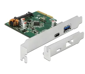 Delock / Rozšiřující karta USB / PCIe x4 / 1x USB-C + 1x USB-A / USB 3.2 Gen 2