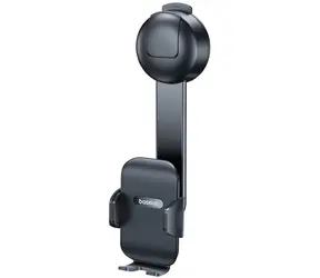 Baseus PrimeTrip C03 černá / Držák telefonu do auta / vakuová přísavka / 360° / palubní deska a čelní sklo
