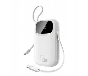 Baseus EnerFill FC31 Qpow 3 bílá / Powerbanka / 20000mAh / 45W / USB-C a Lightning v těle / USB-A