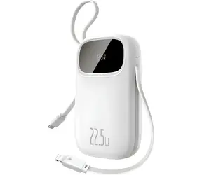 Baseus EnerFill FC31 20000mAh bílá / Powerbanka / 22,5W / USB-C / USB-A / Lightning