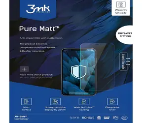 3mk All-Safe AIO Pure Matt / Ochranná fólie / matný povrch / Dry & Wet Fitting / 5 ks