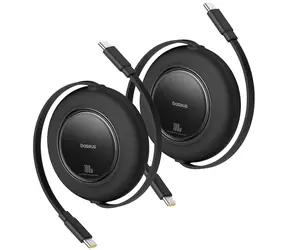 Baseus Free2Pull černá / Kabel USB-C - USB-C / 100W / 2 m / balení 2 ks