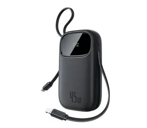 Baseus EnerFill FC31 Qpow 3 černá / Powerbanka / 20000mAh / 45W / USB-C a Lightning v těle / USB-A