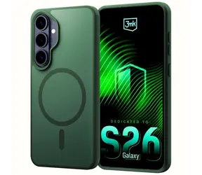 3mk Smoke MagCase zelená / Zadní kryt / Samsung Galaxy S26+ / MagSafe / Military Grade