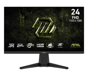 23.8" MSI MAG 245F X24 černá / Monitor / Rapid IPS / FHD / 240Hz / HDMI + DP / VESA