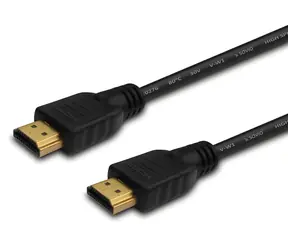 SAVIO CL-195 černá / Kabel HDMI / 2 m / 4K / zlacené konektory / ARC / Ethernet